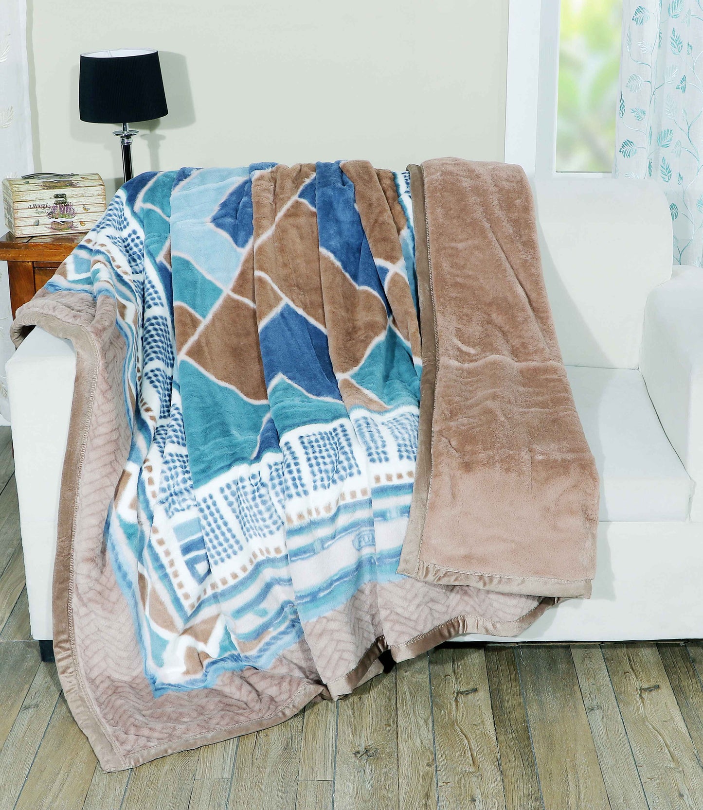 Vintage Rabbit Fur Blanket Double Bed (800 GSM)
