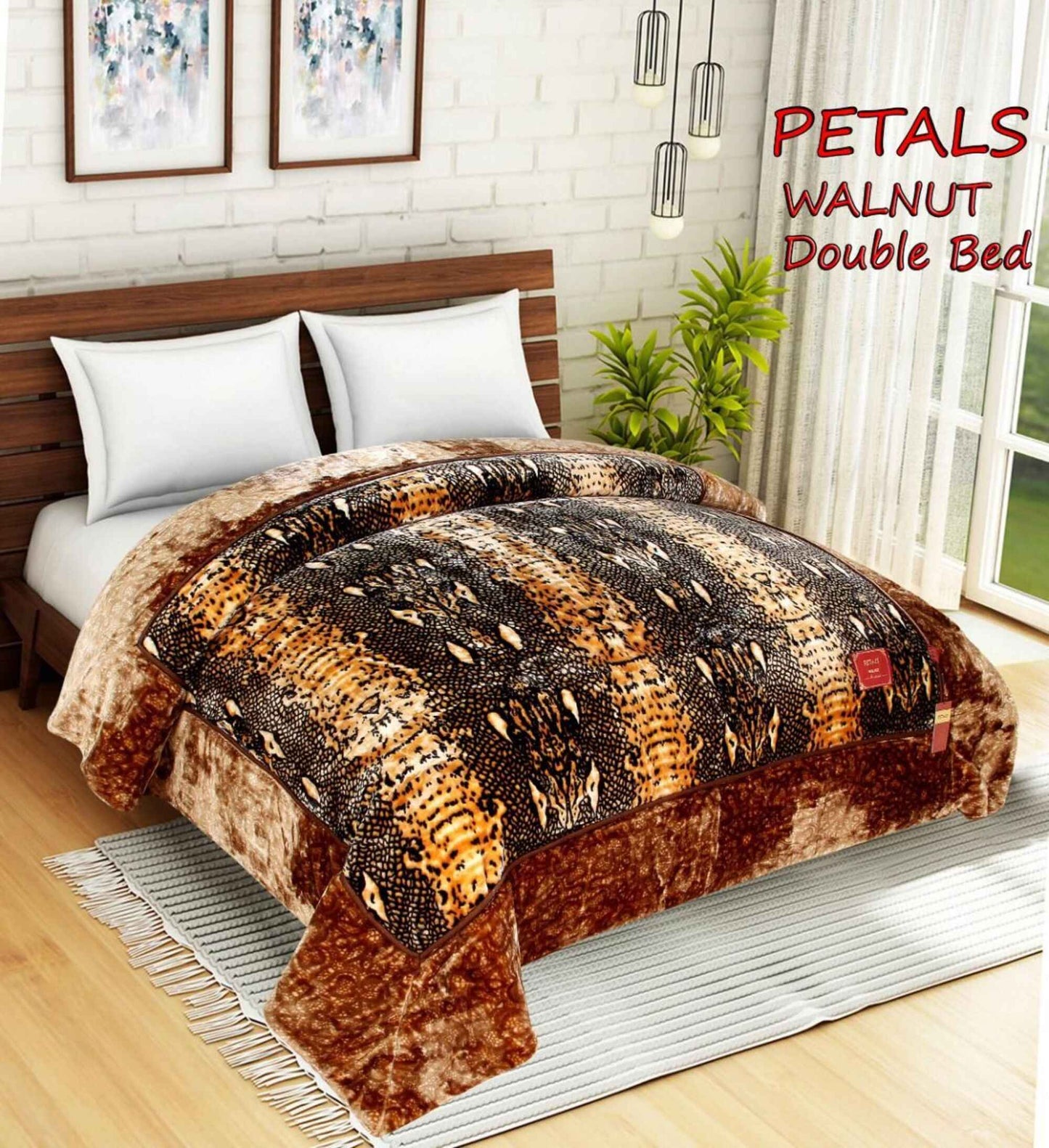 Walnut Double Bed Blanket (1100 GSM)
